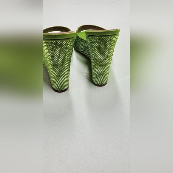 Amina Muaddi Lupita Crystal Wedges - White/Crystals EU 39.5‎  New - Picture 5 of 11